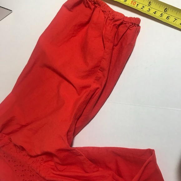 Banana Republic Eyelet Top Orange Medium BNWT - Picture 5 of 5